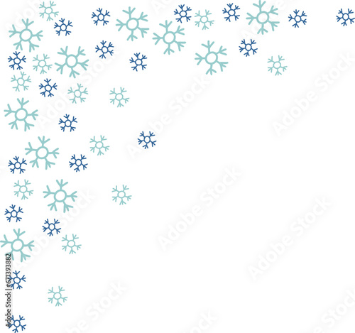 Christmas snowflake corner vector illustration