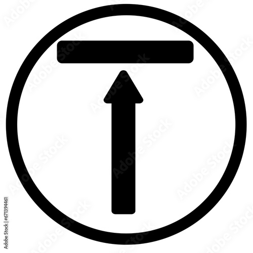 upload sign with white background. black colour circle with middle arrow.