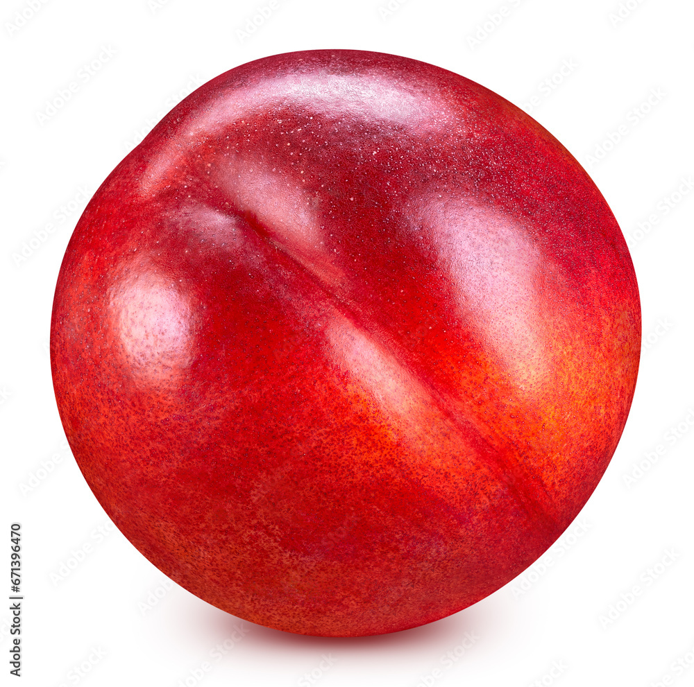 Obraz premium One ripe peach with clipping path