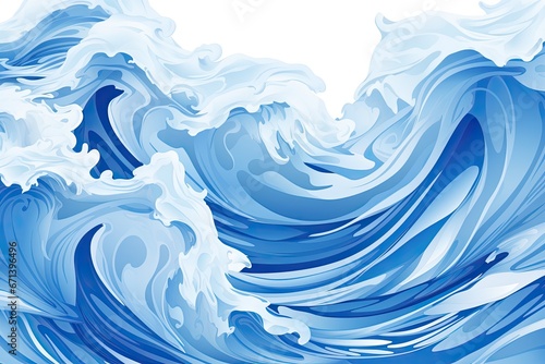 Blue Wave: Abstract Blue Wave Background with Unique Patterns
