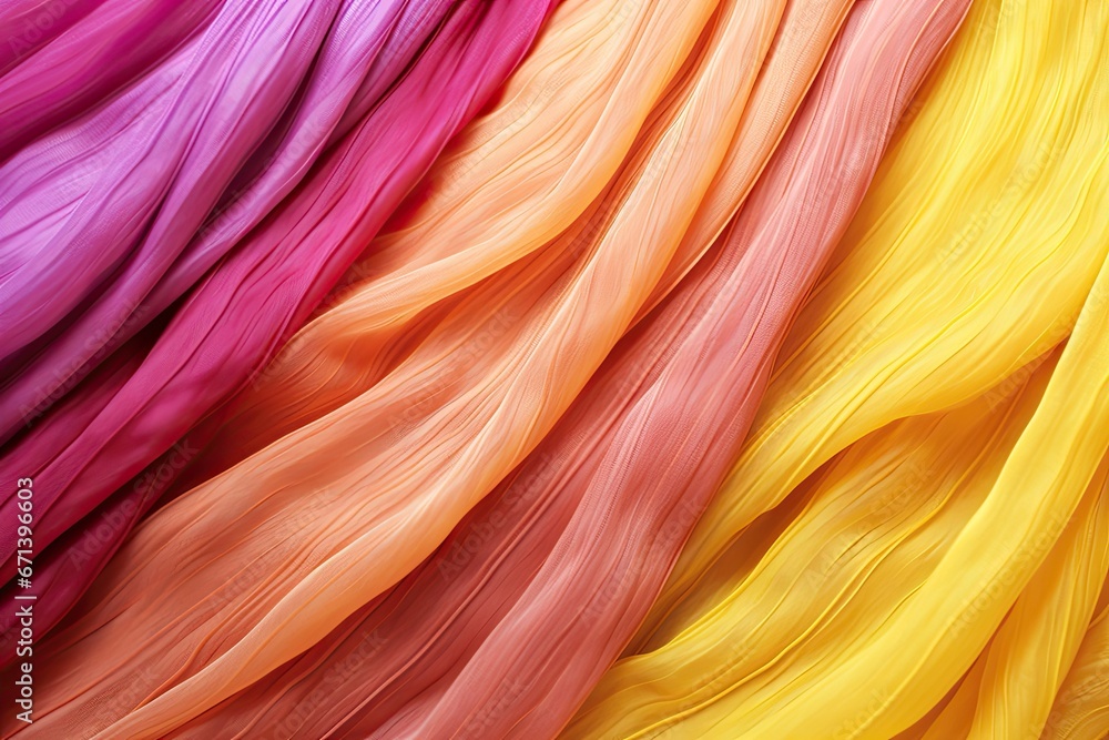 Chiffon Carnival: Colorful Pink and Yellow Fabric Textures Backgrounds Chiffon Carnival: Colorful Pink and Yellow Fabric Textures Backgrounds