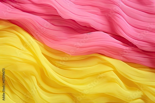 Chiffon Celebration: Pink and Yellow Fabric