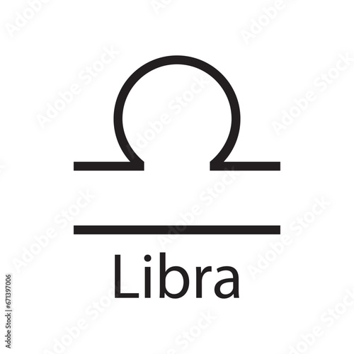 libra zodiac symbol icon vector