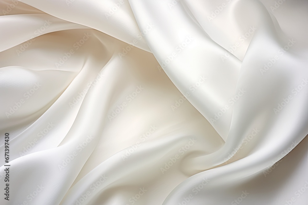 Elegant Embrace: Luxurious White Silk or Satin Wedding Background