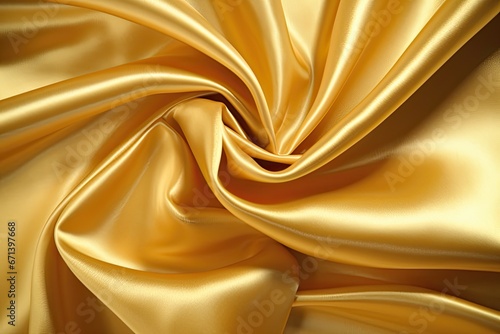 Gold Glamour Galore  Shimmering Draping Satin Fabric for Luxurious Designs