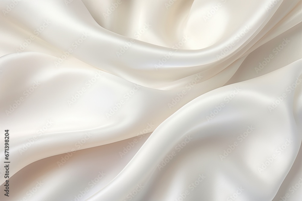 Ivory Impressions: Close-Up of White Satin for Elegant Background Designs Ivory Impressions: Close-Up of White Satin for Elegant Background Designs