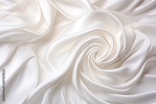 Ivory Impressions: Detailed White Satin Background Designs