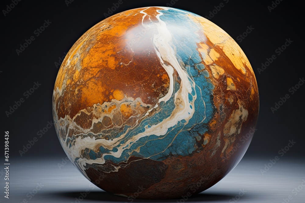 Fototapeta premium Marble Mysteries: Abstract Ocean Art with Marble Stones and Earth Secrets