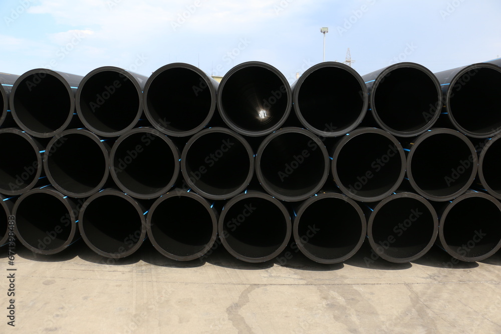 PE pipe plant, Industrial PE pipeline for gas and water. HDPE pipe, Polyethylene PE100 pipe. Polyethylene pipe plant PE pipe plant, Industrial PE pipeline for gas and water. HDPE pipe, Polyethylene PE100 pipe. Polyethylene pipe plant