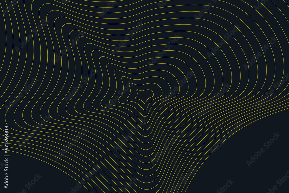 Abstract wavy lines on a dark blue background. Vector illustration. Abstract wavy lines on a dark blue background. Vector illustration.