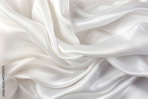 Pearl Panorama: Luxurious White Silk or Satin Wedding Backgrounds