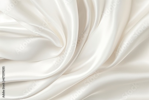 Pearl Panorama: Luxurious White Silk or Satin for Wide Wedding Backgrounds