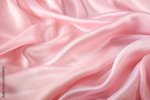 Plush Pink Panorama: Soft Elegant Silk or Satin for a Romantic Wedding Background