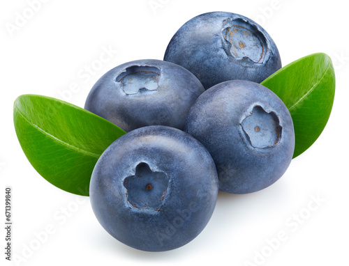 Blueberry isolated on white background