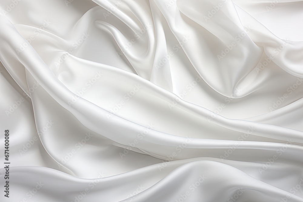 Fototapeta premium Satin Splendor: White Satin Fabric - Pure, Clean Backgrounds