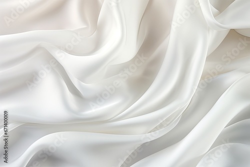 Satin Shimmer: White Fabric for Soft Backgrounds