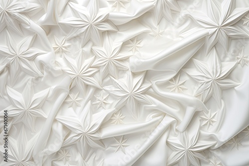 Satin Snow  Winter White Fabric Background for Christmas Decorations