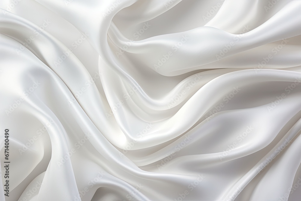 Silken Elegance: Abstract White Satin Background with Folds