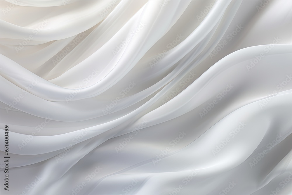 Silken Elegance: Abstract White Satin Background with Wavy Silken Elegance: Abstract White Satin Background with Wavy
