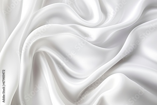 Silken Elegance: Abstract White Satin Background