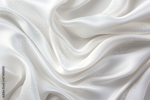 Silken Elegance: Abstract White Satin Background with Folds