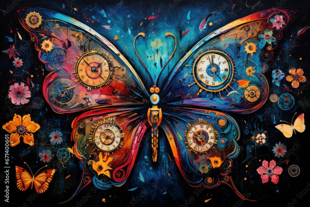 Whimsical Clockwork Butterflies - Generative AI Whimsical Clockwork Butterflies - Generative AI