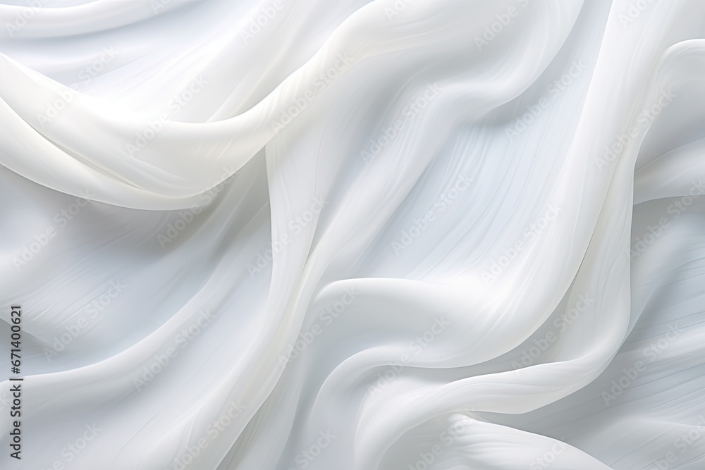 Silken Swells: White Cloth Background Abstract with Soft Wave Details - Digital Image Silken Swells: White Cloth Background Abstract with Soft Wave Details - Digital Image