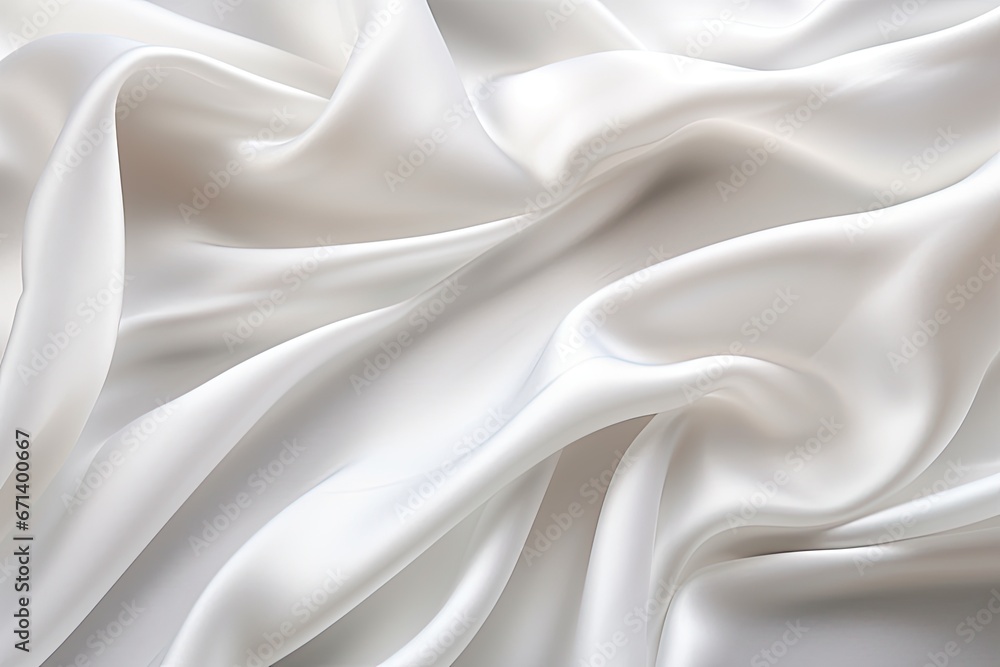 Silky Smooth White Fabric Texture Surface Background