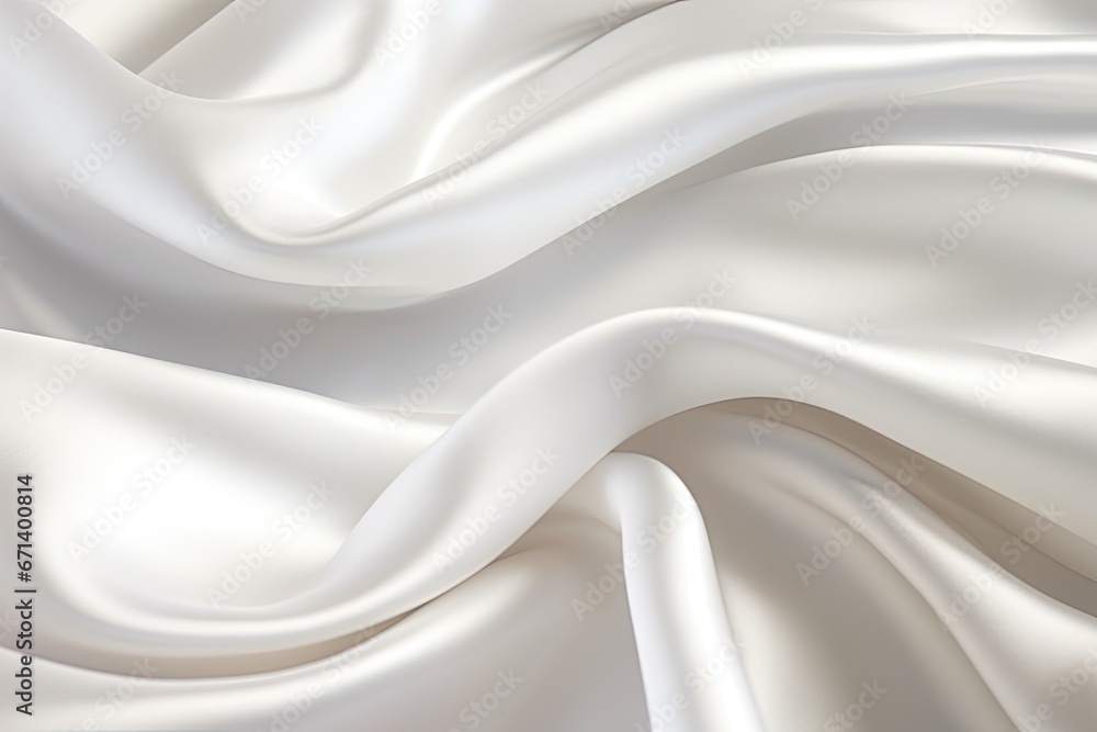 Silver Strokes: Smooth Elegant White Silk - Pristine Wedding Background Image