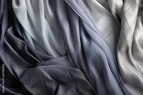 Silver Shimmer: Gray Satin Textures with Soft Blur Patterns for Unique Backgrounds