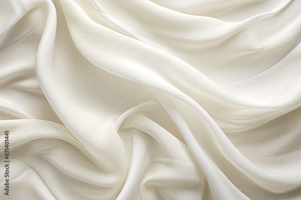 Waves of Ivory: Abstract White Cloth Background with Soft Waves