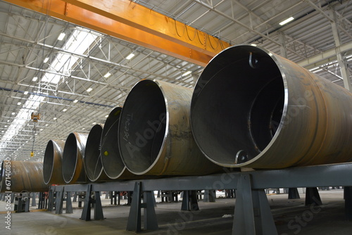 Large diameter steel pipe plant, Steel pipe manufacturing, Steel pipes for drilling oil and water photo