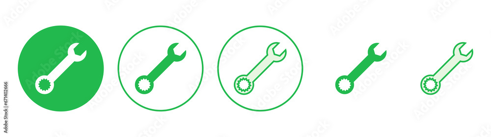Wrench icon set. repair icon vector. tools icon vector Wrench icon set. repair icon vector. tools icon vector