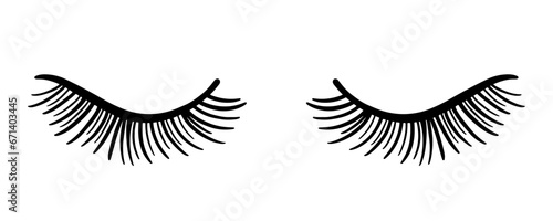 False Eyelashes Illustration. Female Lashes Icon