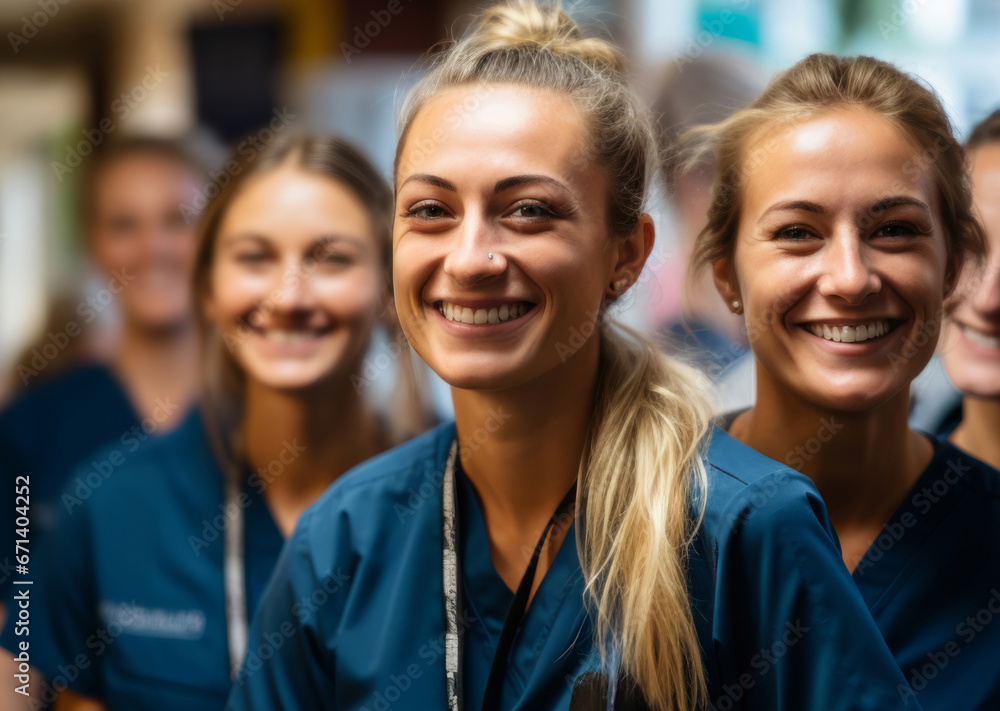 Close-up of group of nurses smiling. Medical concept. Close-up of group of nurses smiling. Medical concept.