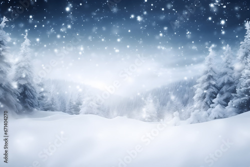 Winter background of snow and frost with free space for your decoration. © Planetz