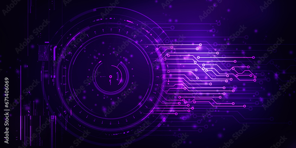 2d illustration Abstract futuristic electronic circuit technology background 2d illustration Abstract futuristic electronic circuit technology background