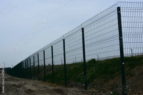 High green metal fence  High Security Palisade Metal Fencing Manufacturer
