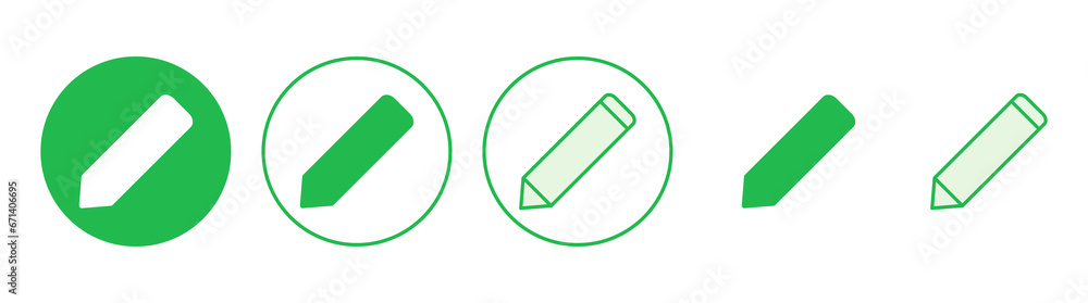 Pencil icon set. pen symbol. edit icon vector Pencil icon set. pen symbol. edit icon vector