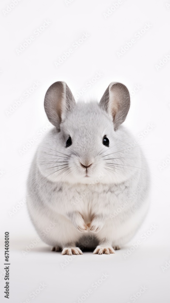 chinchilla - studio portrait on plain background chinchilla - studio portrait on plain background