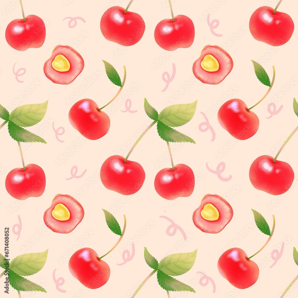 the fresh cherries mix wallpaper background pattern the fresh cherries mix wallpaper background pattern