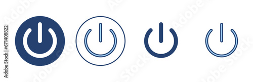 Power icon vector. Power Switch sign and symbol. Electric power