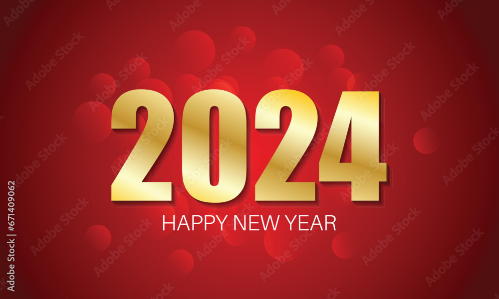 happy new year 2024 golden typography banner template. happy new year 2024 golden typography banner template.