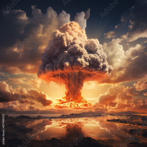 Nuclear Bomb Explosion, Mushroom Cloud, ai technology