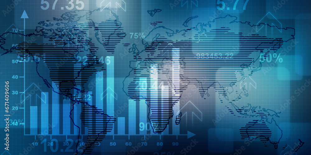Obraz premium 2d rendering Stock market online business concept. business Graph 