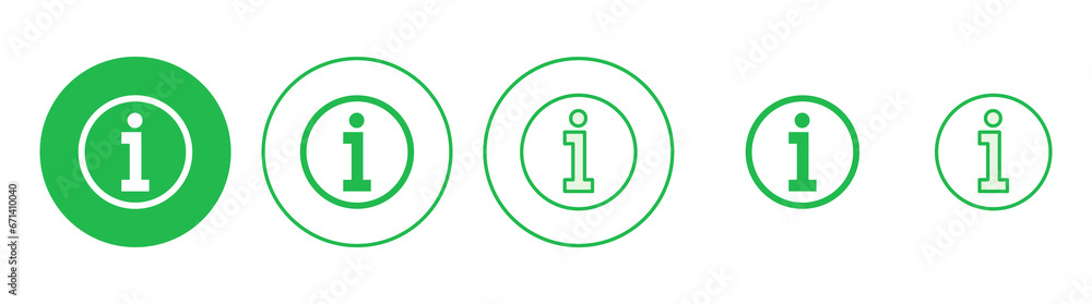 Info sign icon set. about us icon vector. Faq icon Info sign icon set. about us icon vector. Faq icon