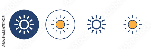 Sun icon vector. Brightness sign and symbol