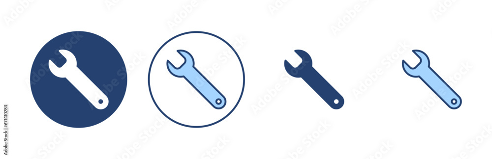 Wrench icon vector. repair icon. tools sign and symbol Wrench icon vector. repair icon. tools sign and symbol