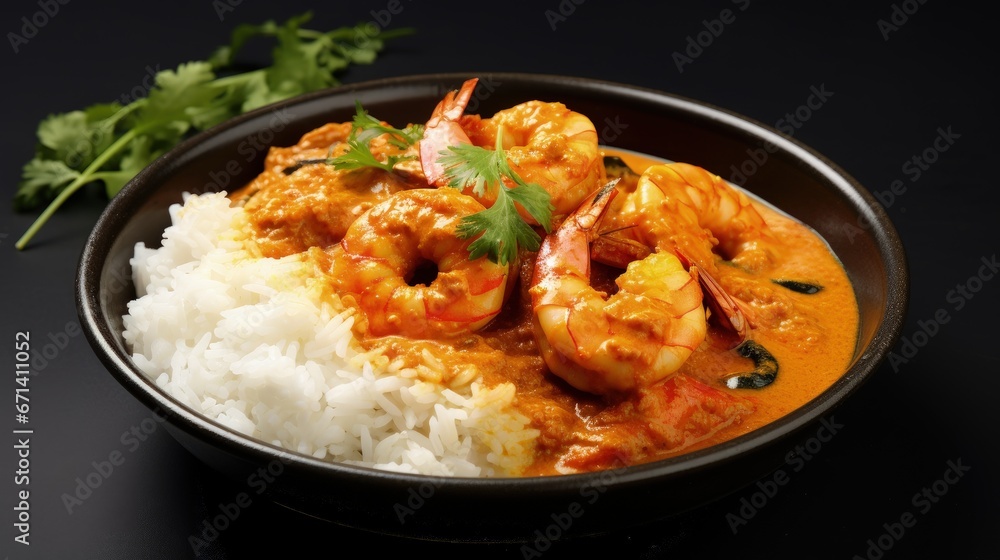 Shrimp masala fish curry Chemmeen curry in coconut milk tiger Prawns balchao Curry. Spicy Kerala fish curry Indian seafood non veg food side dish rice appam Goan Tamil Nadu Bengal Sri Lankan Shrimp masala fish curry Chemmeen curry in coconut milk tiger Prawns balchao Curry. Spicy Kerala fish curry Indian seafood non veg food side dish rice appam Goan Tamil Nadu Bengal Sri Lankan