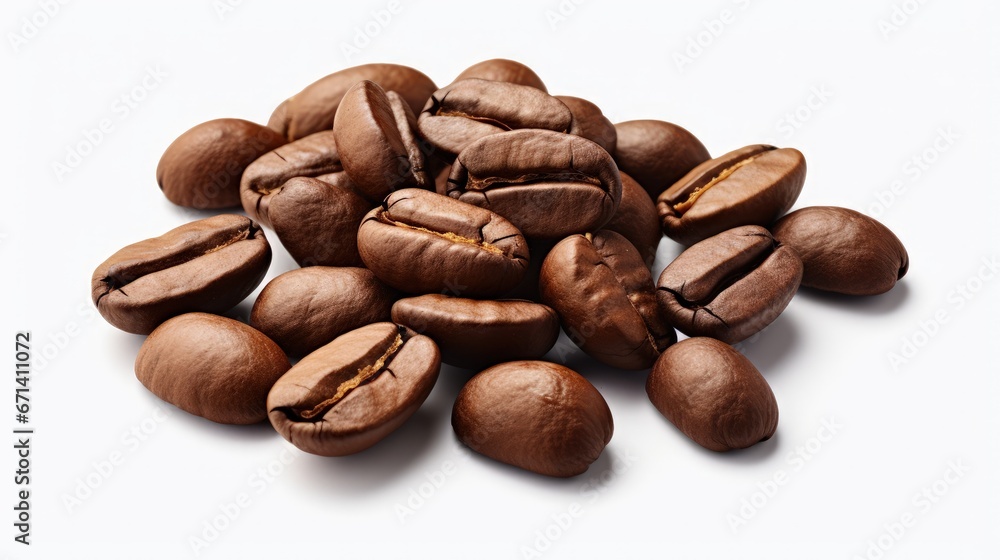 Obraz premium Coffee beans isolated on white background.